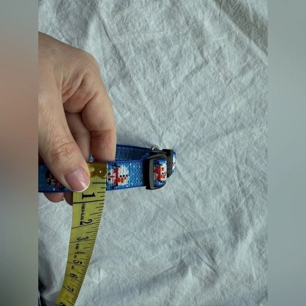 Lupine Pet Dog Collar Snowman‎ Microbatch Collar -  3/4 Inch width NWOT